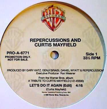 Repercussions And Curtis Mayfield : Let's Do It Again (12", Promo)