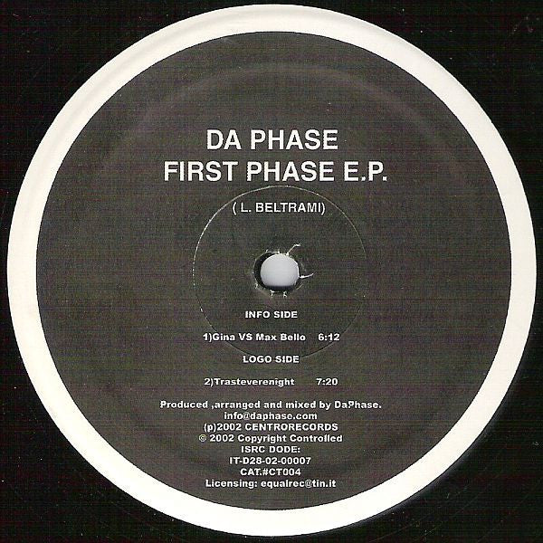 Da Phase : First Phase E.P. (12", EP)