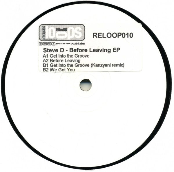 Steve D : Before Leaving EP (12", EP, W/Lbl)