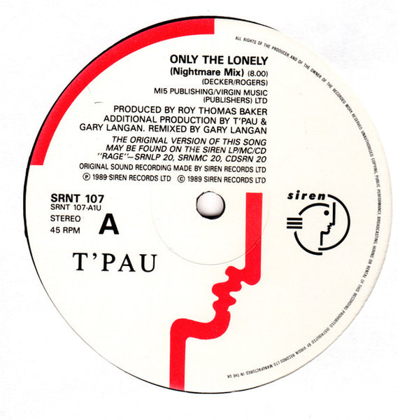 T'Pau : Only The Lonely (12", Single)