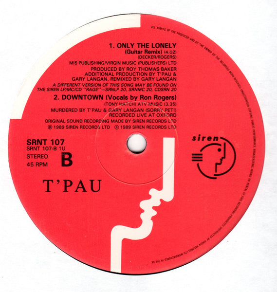 T'Pau : Only The Lonely (12", Single)