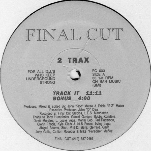 2 Trax : Track It (12")