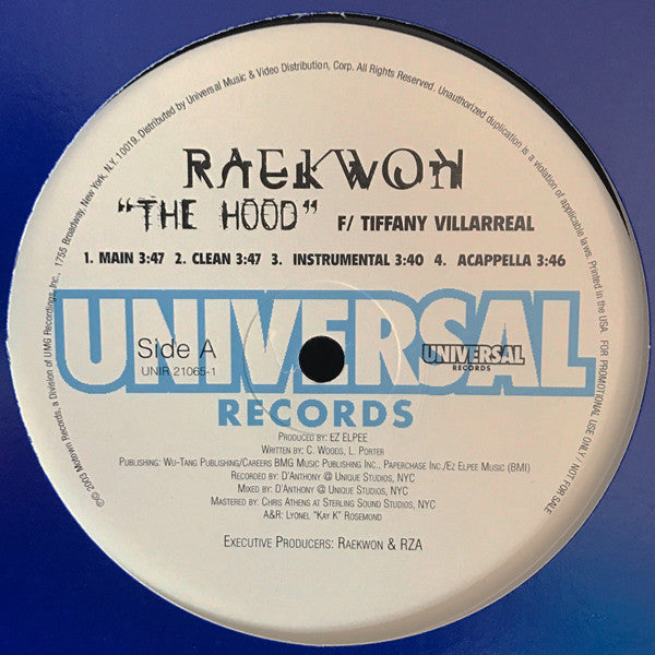Raekwon : The Hood / Clientele Kidd (12", Promo)