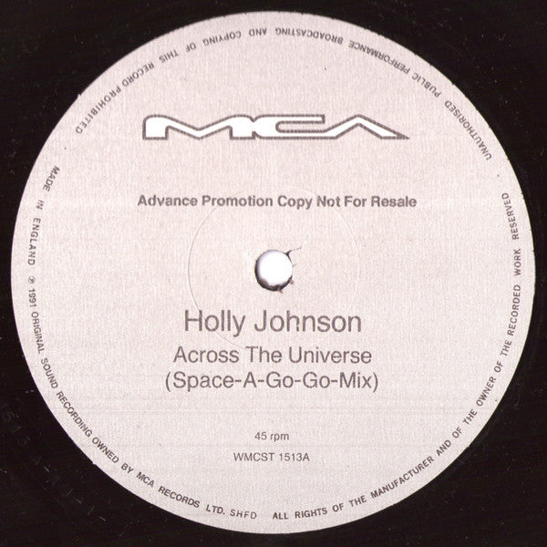 Holly Johnson : Across The Universe (12", Advance, Promo)