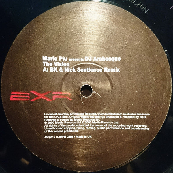 Mario Piu* Presents DJ Arabesque : The Vision (Part 2) (12")