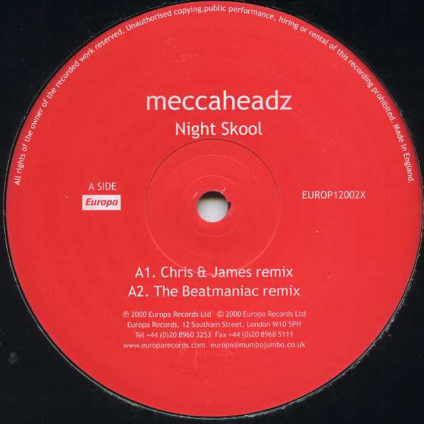 Meccaheadz : Night Skool (12")