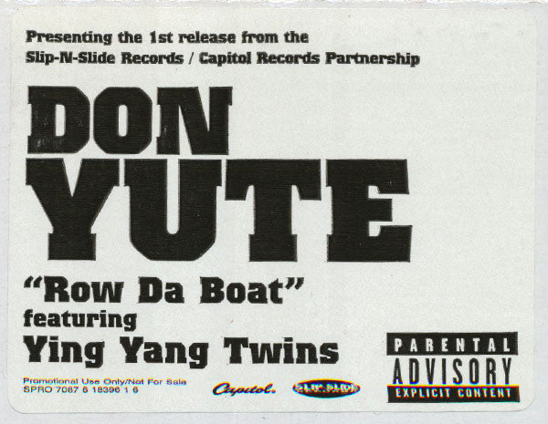 Don Yute : Row Da Boat (12", Promo)