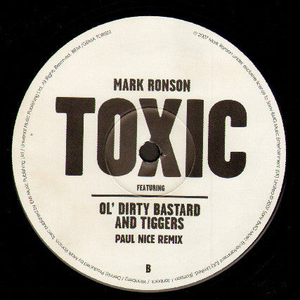 Mark Ronson : God Put A Smile Upon Your Face (Aaron La Crate / Gutter Remix) / Toxic (Paul Nice Remix) (12")