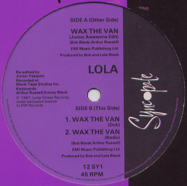 Lola : Wax The Van (12")
