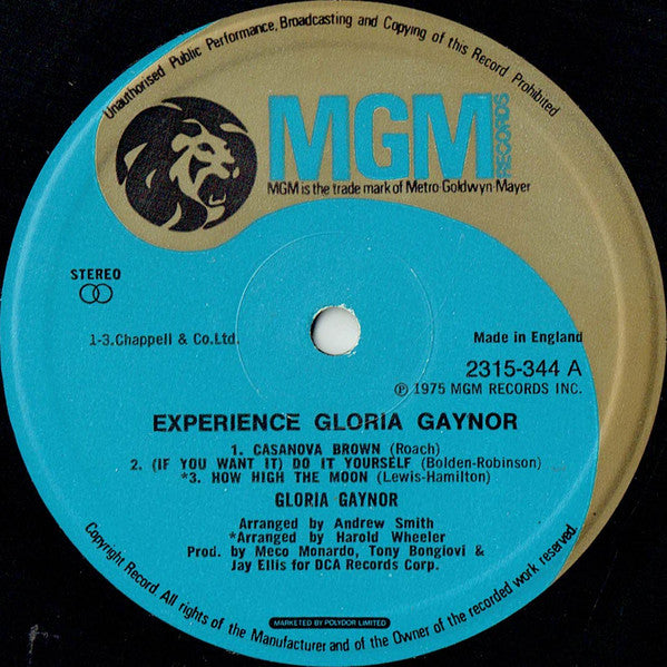 Gloria Gaynor : Experience Gloria Gaynor (LP, Album, P/Mixed)