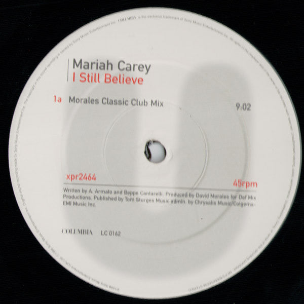 Mariah* : I Still Believe (David Morales Mixes) (12", Promo)