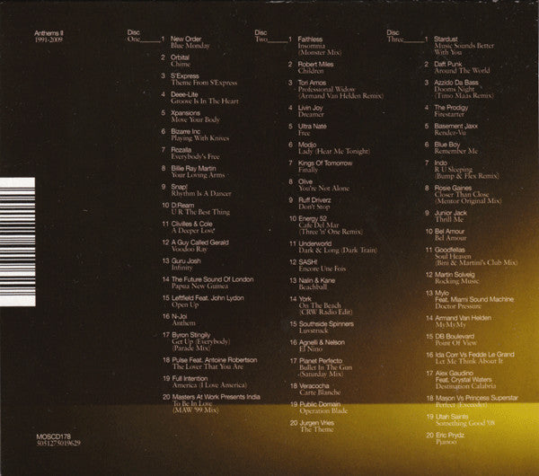 Various : Anthems II 1991-2009 (3xCD, Mixed)