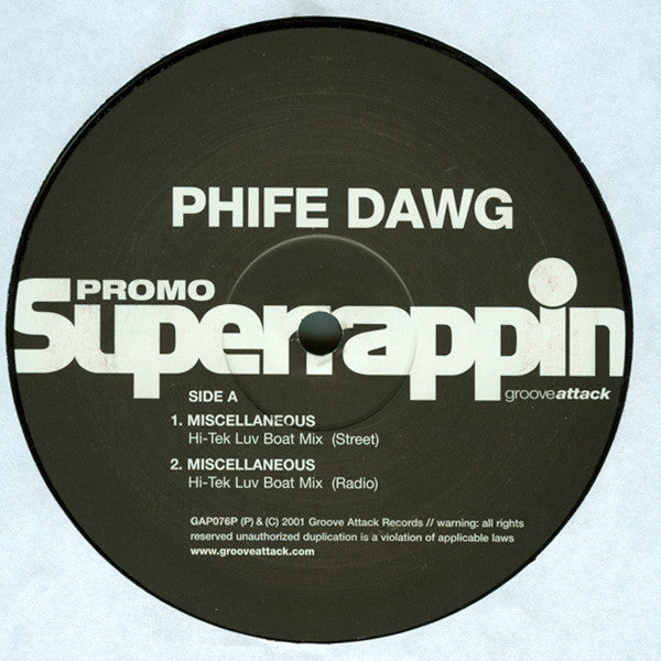 Phife Dawg : Miscellaneous (Hi-Tek Luv Boat Mix) (12", Promo)