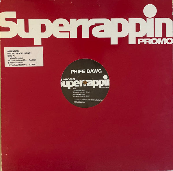 Phife Dawg : Miscellaneous (Hi-Tek Luv Boat Mix) (12", Promo)