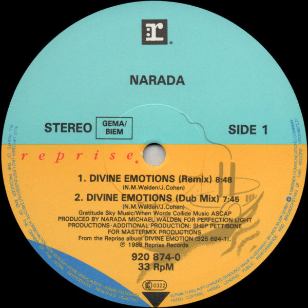 Narada* : Divine Emotions (12")
