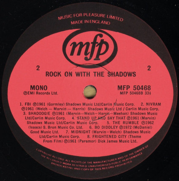 The Shadows : Rock On With The Shadows (LP, Comp, Mono)