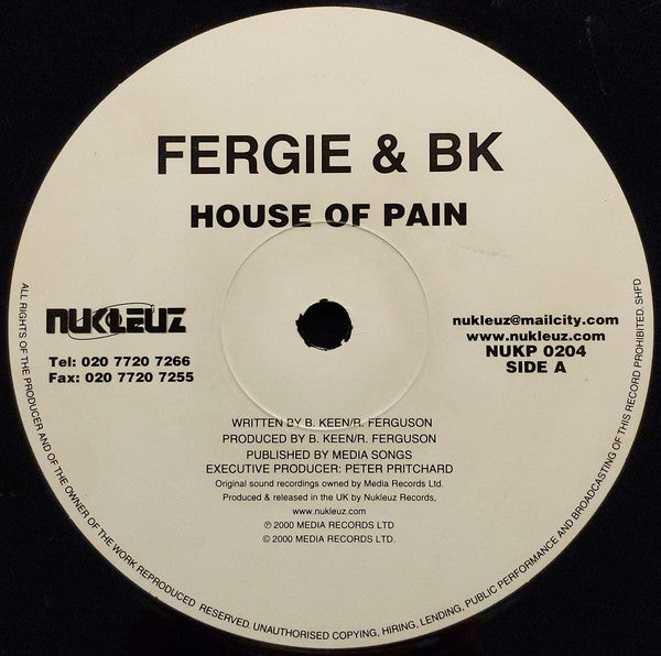Fergie & BK : House Of Pain (12")
