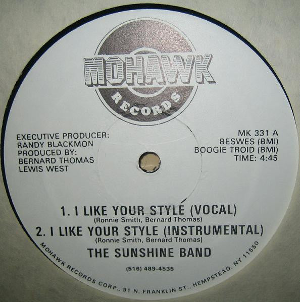 The Sunshine Band (2) : I Like Your Style (12")