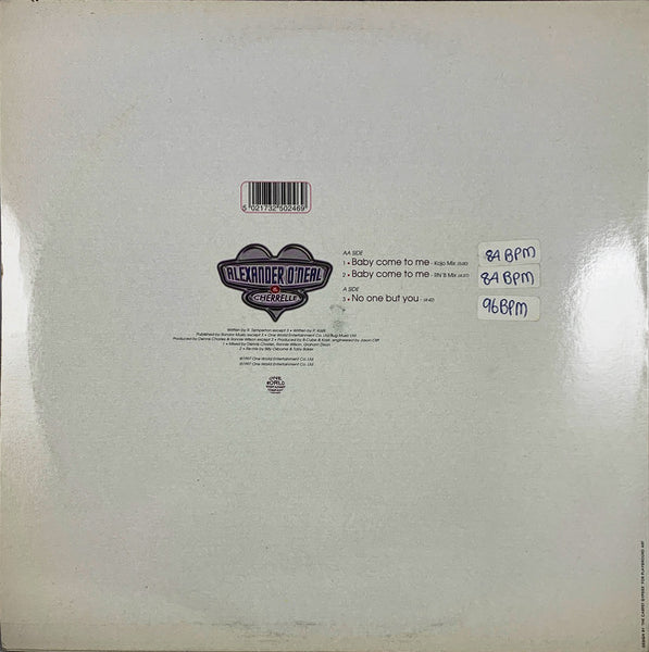 Alexander O'Neal & Cherrelle : Baby Come To Me (12")