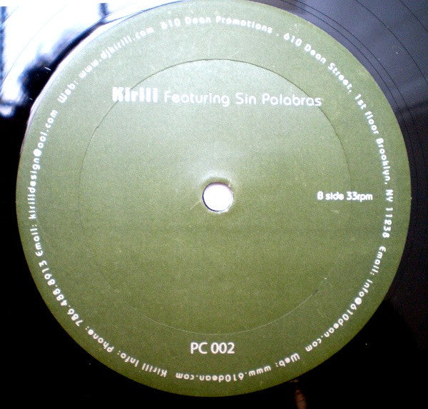 Kirill* Featuring Sin Palabras : Cuban e Fusion (12")