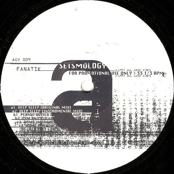 Fanatik : Seismology (2x12", Promo)