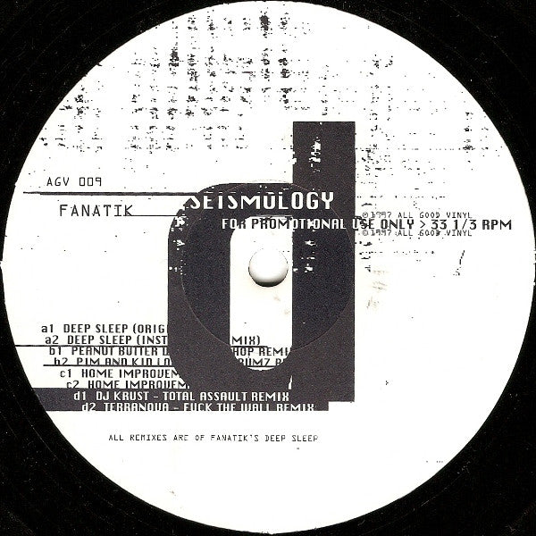 Fanatik : Seismology (2x12", Promo)