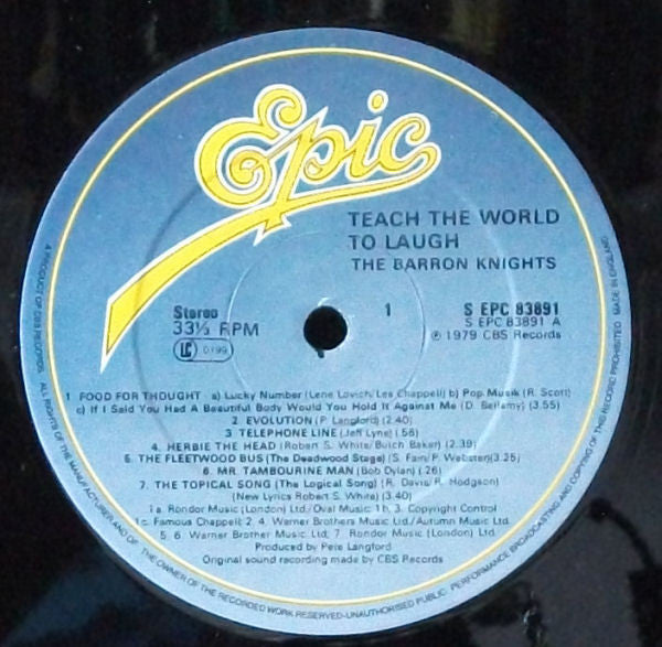 The Barron Knights : Teach The World To Laugh (LP, Album)