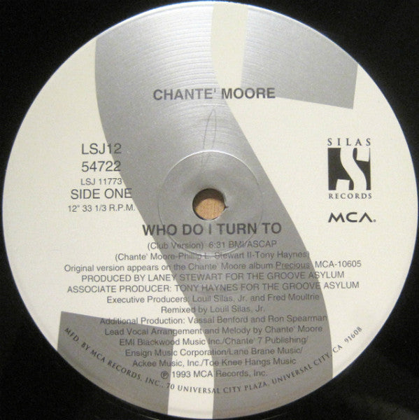 Chanté Moore : Who Do I Turn To (12")