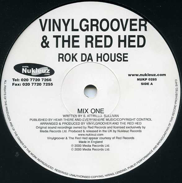 Vinylgroover & The Red Hed : Rok Da House (12", Single)