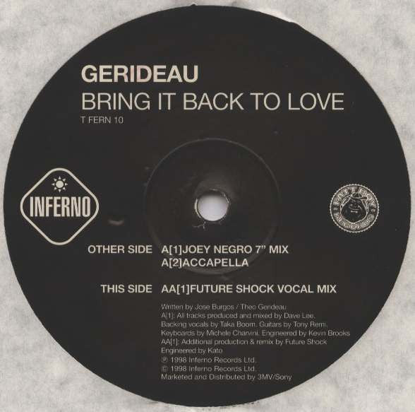 Gerideau : Bring It Back To Love (12")