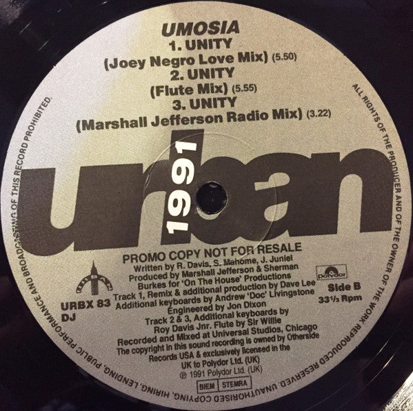 Umosia : Unity (12", Promo)