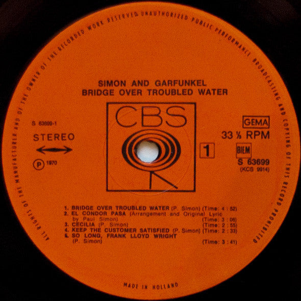 Simon And Garfunkel* : Bridge Over Troubled Water (LP, Album)