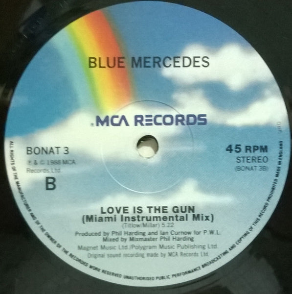 Blue Mercedes : Love Is The Gun (12")