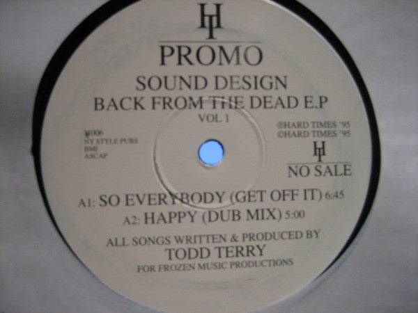 Sound Design : Back From The Dead E.P Vol. 1 (12", EP, Promo)
