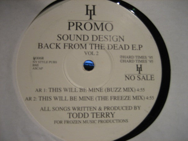 Sound Design : Back From The Dead E.P Vol 2 (12", EP, Promo)