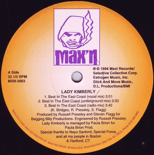 Lady Kimberly : Best In The East Coast / Jump On It (12")