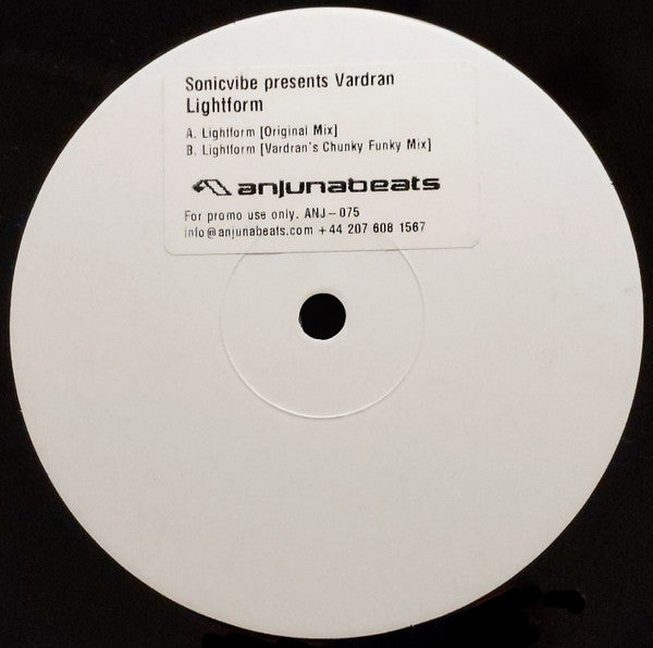 Sonicvibe Presents Vardran : Lightform (12", Promo, W/Lbl, Sti)