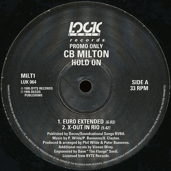 CB Milton : Hold On (12", Promo)