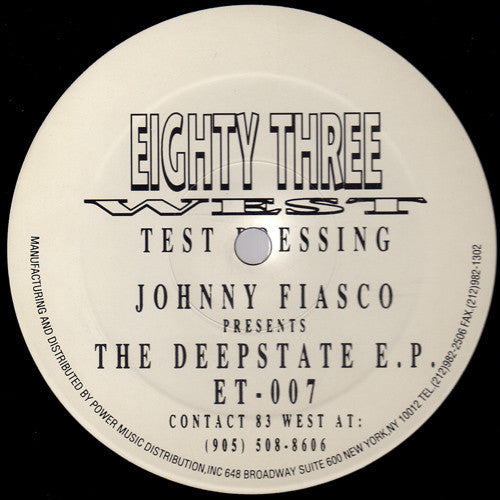 Johnny Fiasco : The Deepstate E.P. (12", EP, TP)