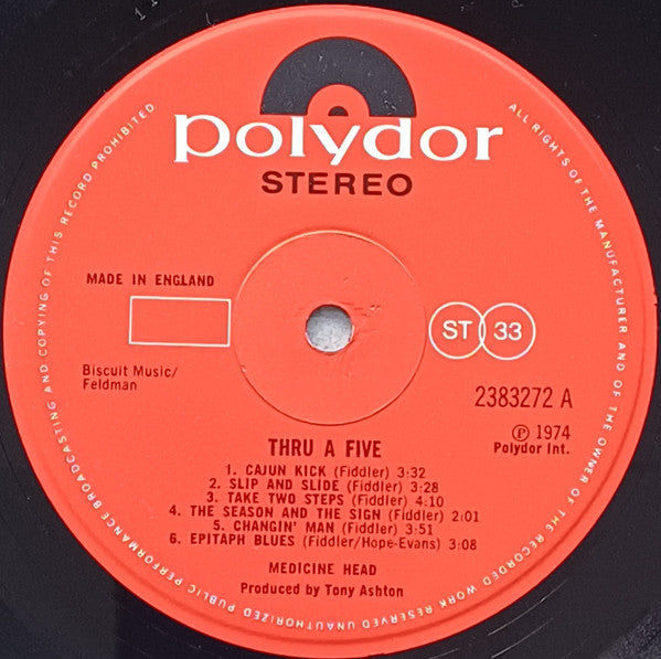 Medicine Head (2) : Thru' A Five (LP, Album)