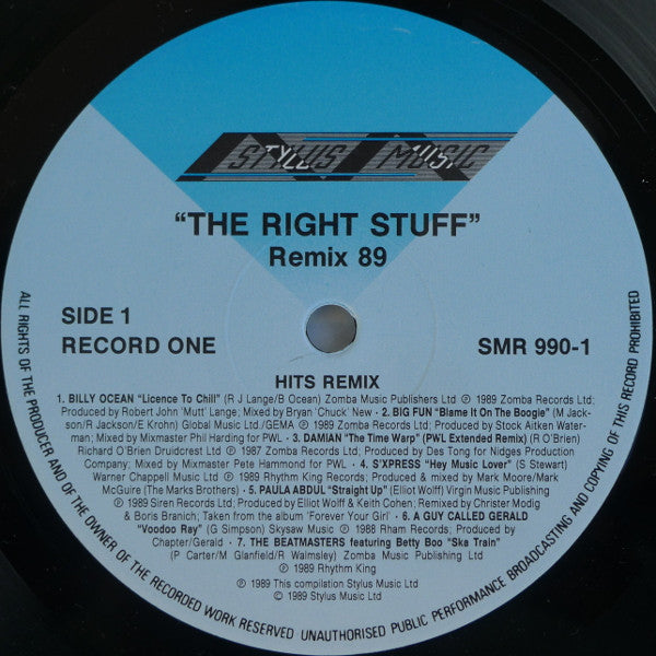 Various : The Right Stuff Remix 89 (2xLP, Comp, Gat)