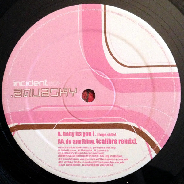 Aquasky : Baby Its You ! / Do Anything (Calibre Remix) (12")