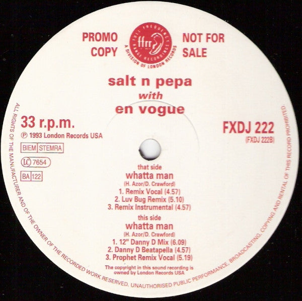 Salt N Pepa* With En Vogue : Whatta Man (12", Promo)