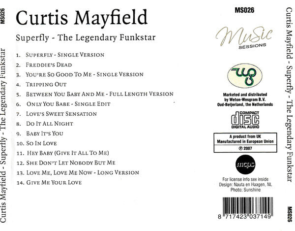 Curtis Mayfield : Superfly The Legendary Funkstar (CD, Album, Comp)