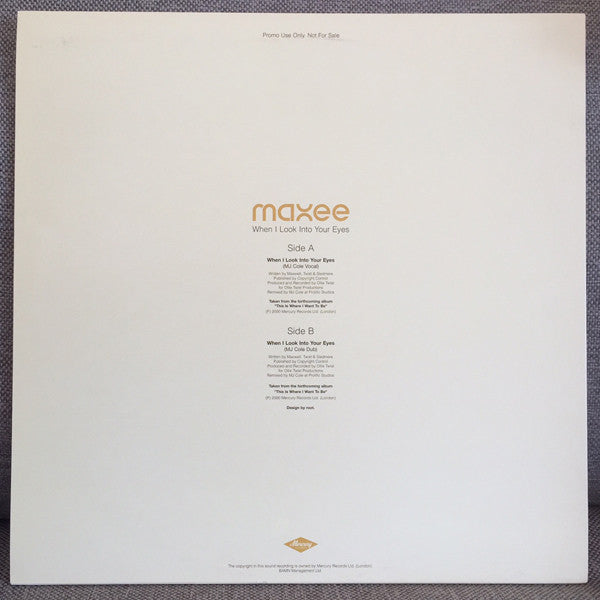 Maxee : When I Look Into Your Eyes (12", Promo)