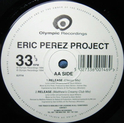 Eric Perez Project : Lies / Release (12")