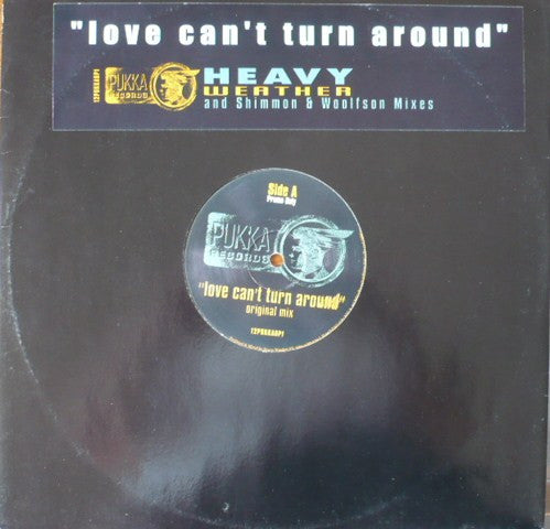 Heavy Weather : Love Can't Turn Around (12", Promo)