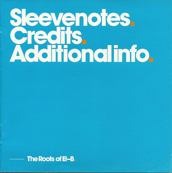 El-B : Ammunition & Blackdown Present: The Roots Of El-B (CD, Comp, Ltd)