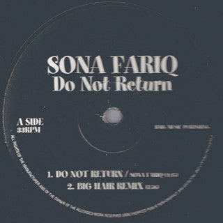 Sona Fariq : Do Not Return (12")