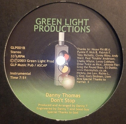 Danny Thomas (12) : Don't Stop (12")